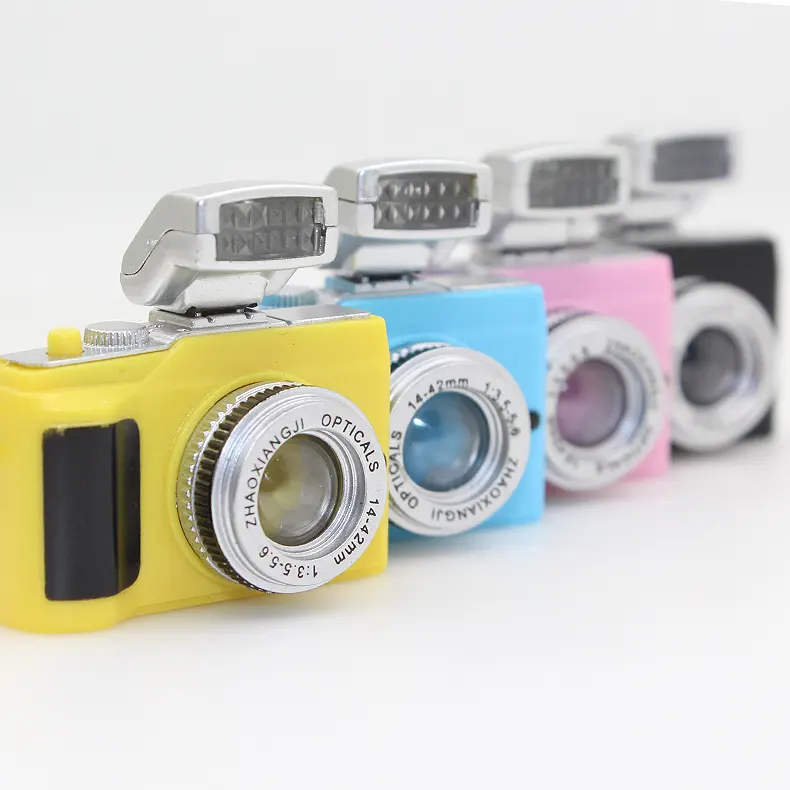 Fashion Mini Camera Vorm Led Sleutelhanger Met Geluid En Licht