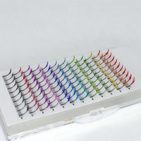 Extensions de cils synthétiques préfabriquées faites à la main, courbure C, 15 mm de long, sans cruauté animale, CC DD LU, cils féeriques scintillants, mélange de pointes brillantes