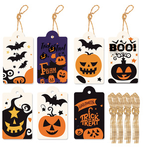 Etiquetas de Papel Temáticas de Halloween com Tema de Terror e Fantasmas, Decoração para Festas e Festivais, Presentes, Marcadores de Livro, Adereços para Atmosfera Festiva - Product Image 3
