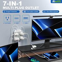 Wentong OEM Servisi 100-240V Evrensel Kare Güç Adaptörü 4 AC Priz 2 USB Type-C Girişi 20W Hızlı Şarj Saf Bakır Ev Tipi