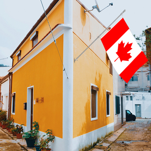 批发3x5ft英尺可定制68D/100D聚酯加拿大法索丝绸三角旗各国从可靠的供应商处快速交货 - Product Image 2