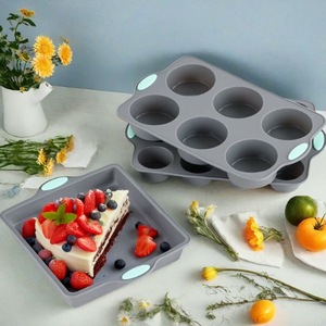 Silicone Cake Mold <b>Baking</b> Pan <b>Set</b> 6 Piece Oven Safe Dishwasher Safe For Home <b>Baking</b> - Product Image 2