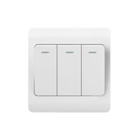 Fournisseur d'usine Interrupteur mural pour sonnette 1 bouton, standard 86mm, en plastique blanc