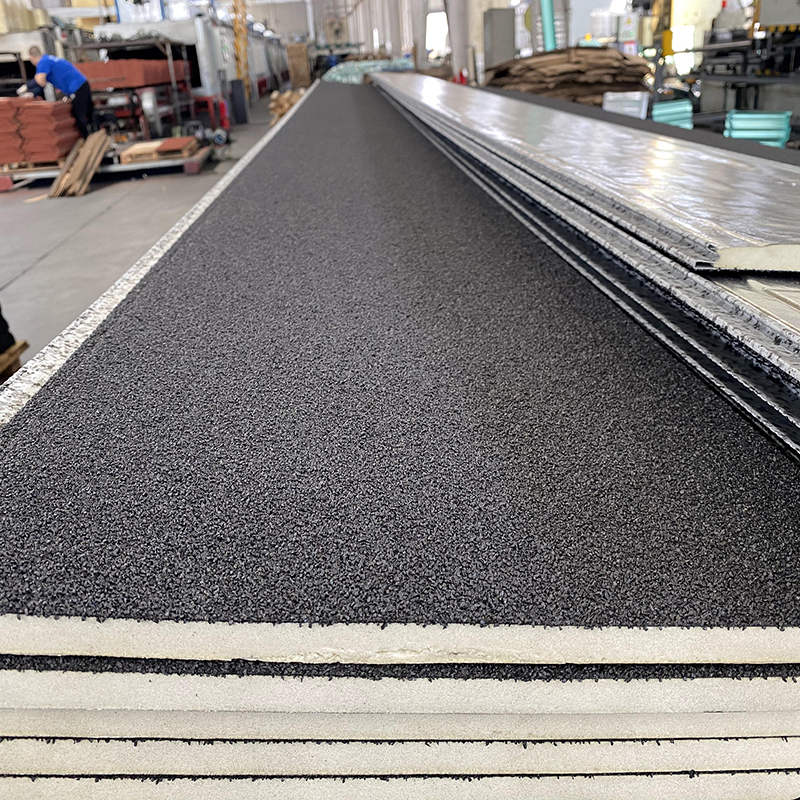 Изолированная полиуретановая панель, цветная каменная сэндвич-панель для холодной комнаты, металлическая резная доска