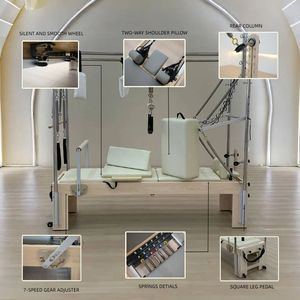 Meilleures ventes 2026 : Reformer 3-en-1 en érable, personnalisable (couleurs et logos), pour la maison et les salles de sport professionnelles, en promotion - Product Image 3