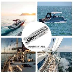 Connecteur d'ancrage pivotant en acier inoxydable pour bateaux, quincaillerie marine, maillon d'ancrage à 2 sections - Product Image 6