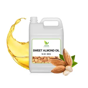 Nueva Etiqueta Privada, suministro de fábrica, aceite portador de almendras dulces a granel, cabello orgánico Sin crueldad, prensado en frío, venta al por mayor para la piel