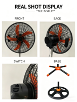 Ventilador Industrial de 18 Pulgadas Multiusos para Piso, Pared o Escritorio, Silencioso, Duradero, Eléctrico, Eficiente en Energía, de Plástico, para el Hogar