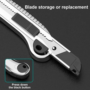 Brand New Office Utility Knife with 18mm Steel Art Cutter Blade Plastic Handle <b>for</b> Glue Application & Cutting-1PCS Knives - Product Image 3