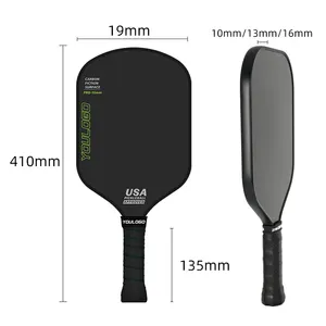 T700 Carbon Fiber Pickleball Paddle Padel Racket Set Friction Carbon Surface Cover Edgeless