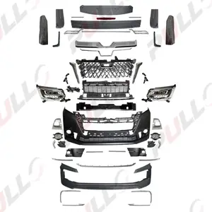 Body kit for Toyota Hiace 2019+ upgrade to wald model mini bus wide body include front and rear bumper with grille auto lamps
