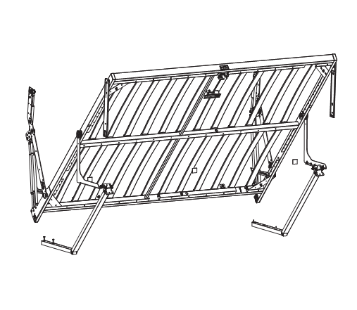 Мягкий закрывающийся горизонтальный механизм для кровати с настольной фурнитурой