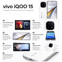Vivo IQOO 15 5G, mobile haut de gamme, Snapdragon 8 Elite, écran AMOLED 2K 144Hz, triple caméra 50MP OIS, charge rapide 120W, 16 Go 512 Go