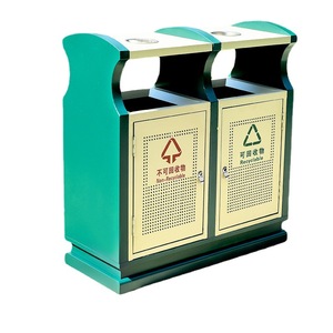 ถังขยะกลางแจ้งแบบแยกประเภท 12 ลิตร ทรงสี่เหลี่ยม สำหรับชุมชนที่อยู่อาศัย - Product Image 1