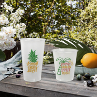 Gobelet en plastique PP jetable personnalisé de 24 oz, à paroi simple, pour boissons gazeuses à emporter, qualité alimentaire, logo personnalisé, marque Starlight