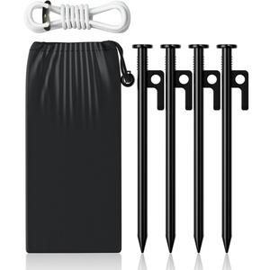 SPF 50+ Windproof Iron <b>Frame</b> Heavy Duty Manual Picnic Umbrella for Sand Anchoring at Concerts Festivals & Outdoor Events - Product Image 4