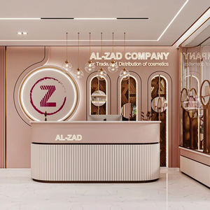 Stand de vente au détail personnalisable pour les cosmétiques |   Meubles modernes pour magasin de maquillage et design de meuble à maquillage en bois - Product Image 3