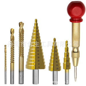 Mr <b>Drill</b> Metric <b>Step</b> <b>Drill</b> Bits 7Pcs TiCN Coated Hex Shank For Nonferrous Metals - Product Image 5