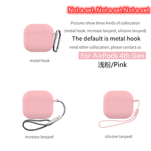 Para Apple <span class=keywords><strong>Airpods</strong></span> 4 Funda para auriculares Estuche para auriculares Caja <span class=keywords><strong>de</strong></span> <span class=keywords><strong>carga</strong></span> protectora suave <span class=keywords><strong>con</strong></span> llavero - Product Image 2