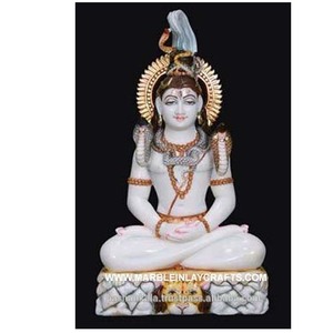 Idol Shiva en marbre naturel, livraison gratuite - Product Image 1