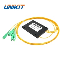 Caja de plástico ABS para pérdida de inserción baja, divisor PLC de fibra óptica de 4 vías, 1X8 1X16 1x4, instalación con conector SC APC, divisor PLC