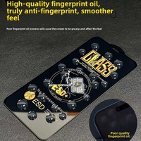 Protection d'écran en verre trempé 2.5D 9H anti-traces de doigts pour iPhone 15 Series, best-seller du Japon, marque Asahi Glass