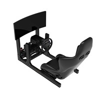 Siège de course VR avec cadre en acier inoxydable, siège de jeu et support de volant, fonctionnement à pièces, anglais