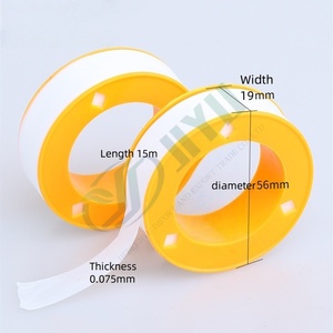 JIYU Ruban d'étanchéité en PTFE avec logo personnalisé | 0.1mm d'épaisseur x 19mm de large | pour l'étanchéité professionnelle des tuyaux d'<span class=keywords><strong>eau</strong></span> et de gaz - Product Image 4
