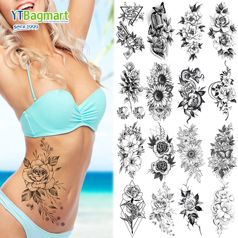 Wholesale Custom Large Adults Tattoo Full Arm Fake Tattoo Stickers Water Transfer Temporary For Hand Skin Body