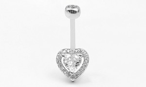 New Design Heart <strong>Belly</strong> Button Rings 925 <strong>Sterling</strong> <strong>Silver</strong> Body Jewelry Navel <strong>Bar</strong> Fashion Piercing for Women Men - Product Image 6