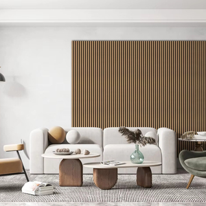 Panel acústico Akupanel de <span class=keywords><strong>roble</strong></span> <span class=keywords><strong>claro</strong></span> estándar europeo Hanghe con certificado EUDR, listón de <span class=keywords><strong>madera</strong></span> absorbente de sonido para diseño de interiores - Product Image 1