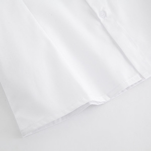 Chemises blanches unisexes à manches courtes de haute qualité pour les uniformes de <span class=keywords><strong>chemise</strong></span> d'école douce d'étudiant avec logo - Product Image 4