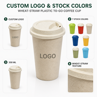Gobelet à café en plastique à double paroi personnalisé JUNVOY avec couvercle à boire directement, élégant et coloré, pour le bureau, réutilisable, vente en gros