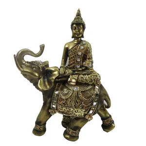 Wholesale Resin Buddha Statues Religious Buddhism Statues Elephant Animal Figurines For Home Decor