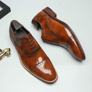 Top Luxury Designer New Hot Selling Three Connector Oxford Leather Lace-Up <b>Pointed</b> Toe Anti-Slip Business Dinner Party Men's - Product Image 2