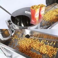 Machine à Popcorn Industrielle Automatique à Gaz, Cuve de Caramelisation, pour la Production de Maïs Soufflé et de Fruits, Haute Productivité, Nouvelle, pour Boulangeries et Restaurants