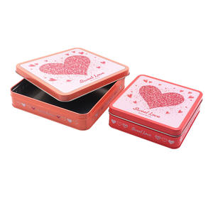 वैलेंटाइन डे उपहार विचार 174 एक्स 174x53mmh 135x135x42mmh वर्ग टिनप्लेट कंटेनर के लिए - Product Image 3