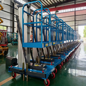 Mobiele éénpersoons hydraulische elektrische heftruck 4-10m 125kg 150kg verticale enkelmast aluminium mastlift - Product Image 6
