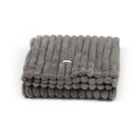 Couverture chauffante électrique matelassée portable en fausse fourrure de lapin rayée douce, taille King Size 50x60 pouces, pour l'hiver