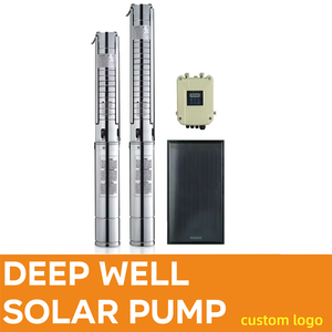 Système de pompe à eau solaire en acier inoxydable, pompe submersible, contrôleur MPPT, haute pression, grand débit, économe en énergie, irrigation agricole - Product Image 1