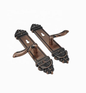 Màu Đỏ Cổ Đồng Hoàn Thành Cổ Điển Cửa Xử Lý Ổ Khóa Chất Lượng Cao Thiết Kế Hiện Đại Kẽm Hợp Kim - Product Image 2