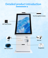 à commande automatique pour PC à écran tactile debout de 32 pouces, Kiosque interactif d'imprimante Android POS en libre-service