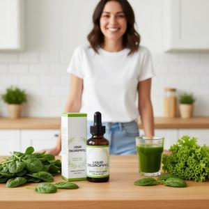 Gouttes de chlorophylle liquide sans alcool, sans gluten, pour booster l'énergie des adultes et la détoxification quotidienne, 60 ml - Product Image 6
