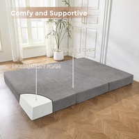 Matelas en mousse triple pliable épais et confortable, compact, imperméable, idéal pour l'extérieur, les voyages et les invités – Prix usine