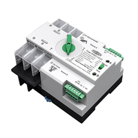 Pengalih Transfer Otomatis, 3 P 3 Fase Din Rail ATS untuk PV dan Inverter Daya Ganda Saklar Pemilih Transfer Otomatis Tanpa Gangguan 63A 100A 125A