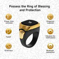 Bague connectée musulmane Iqibla Zikr, Compteur numérique Tasbih électronique OEM avec boussole, Cadeaux islamiques