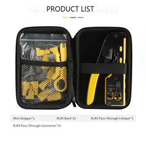 Kit d'outils de réparation de câbles réseau LAN <span class=keywords><strong>Cat</strong></span> <span class=keywords><strong>7</strong></span> OEM, comprenant un coupe-fil manuel, un tournevis et un jeu de pinces à sertir <span class=keywords><strong>RJ45</strong></span> RJ11 - Product Image 6