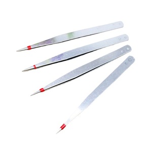 Pinces antistatiques en acier inoxydable, pinces de précision à pointe fine, à pointe droite et à pointe courbée, fabrication industrielle - Product Image 3