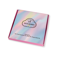 Cajas de bombas de baño, venta al por mayor, caja de papel Kraft corrugado rosa con logotipo personalizado, caja de regalo
