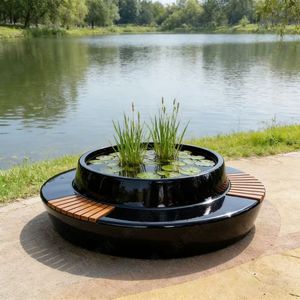 Maceta <span class=keywords><strong>de</strong></span> Exterior Resistente B53, Decoración Artística para Árboles, Maceta Duradera <span class=keywords><strong>de</strong></span> FRP, Silla para Jardines y Parques, Muebles <span class=keywords><strong>de</strong></span> Arte <span class=keywords><strong>de</strong></span> Madera y FRP Personalizados - Product Image 2